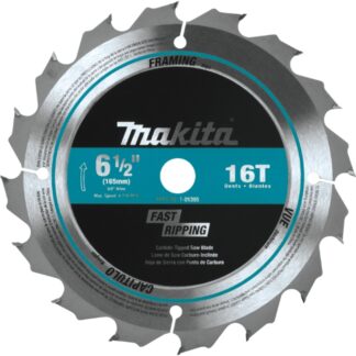 Makita T-01395 6-1/2" 16CT Carbide‑Tipped Circular Saw Blade for Framing