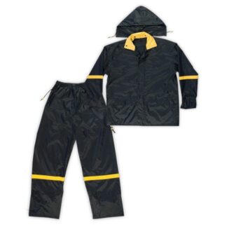 Kuny's R103 3-Piece Nylon Rain Suit Black