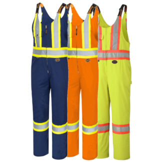 Pioneer Hi-Viz Safety Poly/Cotton Safety Overall-Tall Sizes