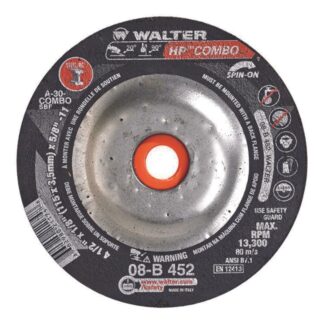 Walter 08B452 HP Combo Cutting and Grinding Wheel 4-1/2" x 1/8" x 5/8" Type 27S