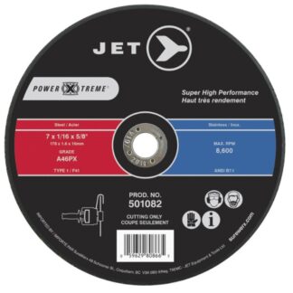 Jet 501082 7 x 1/16 x 5/8 A46PX T1 POWER-XTREME Cut-Off Wheel