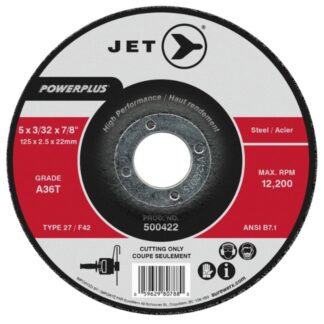 Jet 500422 5 x 3/32 x 7/8 A36T T27 POWERPLUS Cut-Off Wheel