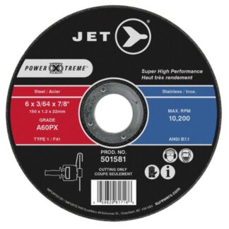 Jet 501581 6 x 3/64 x 7/8 A60PX T1 POWERXTREME Cut-Off Wheel