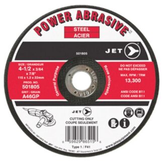 Jet 501811 6" x 3/64" x 7/8" A46GP T1 POWER ABRASIVE Cut-Off Wheel