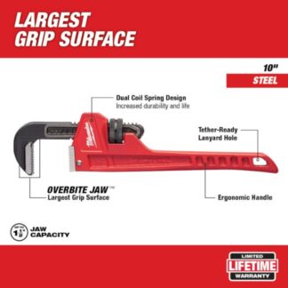 Milwaukee 48-22-7110 10” Steel Pipe Wrench