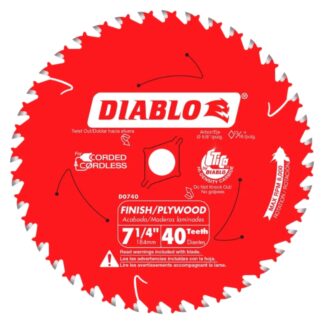 Diablo D0740A 7-1/4" x 40T Finishing Circular Saw Blade