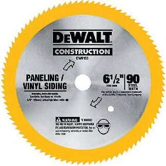 DeWalt DW9153 6-1/2" 90T Paneling and Vinyl Cutting Saw Blade