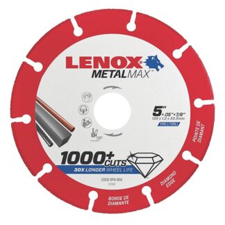 Lenox 1972922 METALMAX Diamond Edge Cutoff Wheel 5"x7/8"