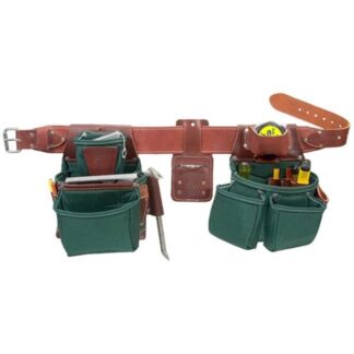 Occidental Leather 8080DB OXYLIGHTS Framer Tool Belt Set with Double Outer Bag - Green