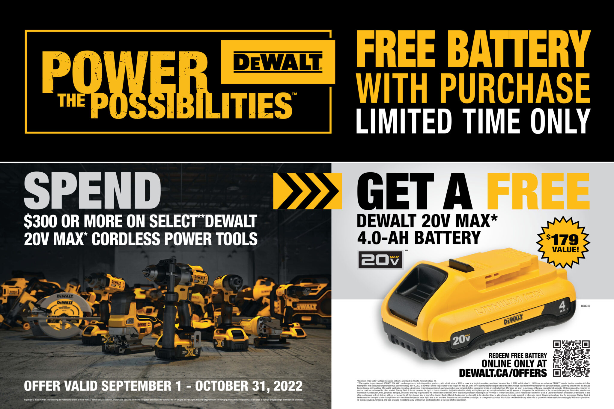 Dewalt Promo September 1 October 31 2022 BC Fasteners Tools