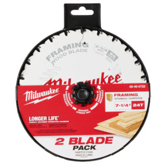 Milwaukee 48-40-0722 7-1/4" 24T Framing Blade 2-Pack