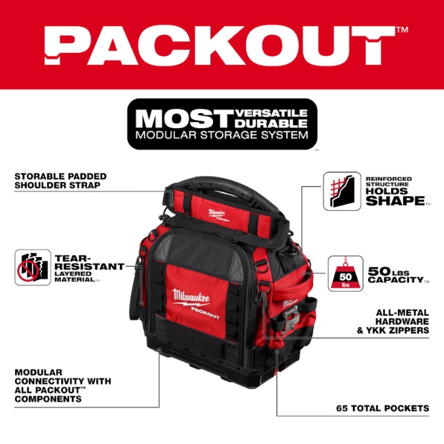 Milwaukee Packout Structured Tool Bag Bc Fasteners Tools