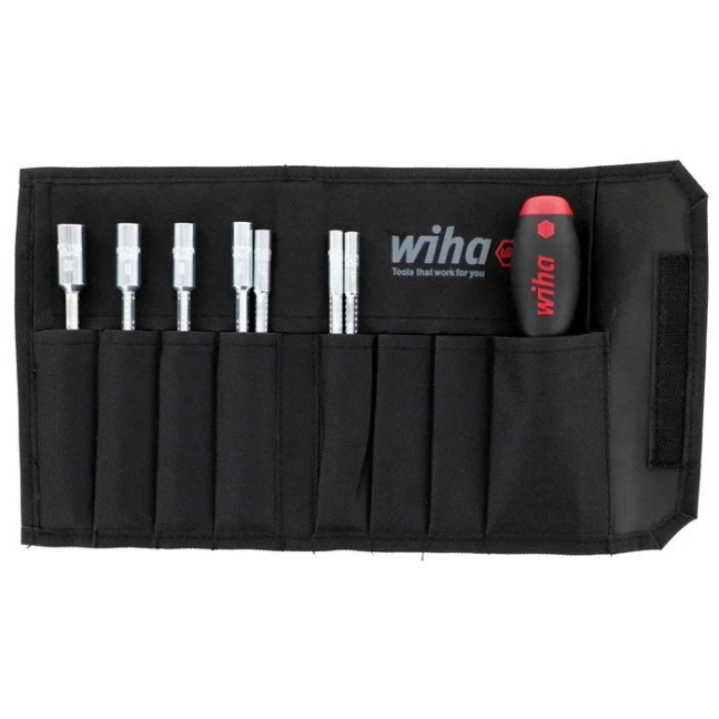 Wiha 28198 DRIVE LOC VI Metric Nut Driver Set 8 Piece BC Fasteners