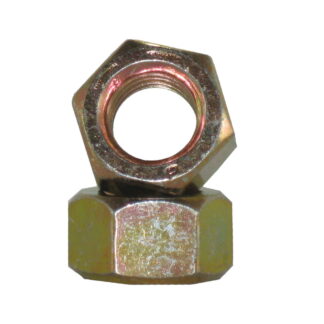 Qty 250 3/8-16 Grade 8 Finish Hex Nuts Yellow Zinc Plated Hardened 