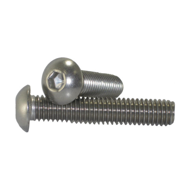 UNC BUTTON HEAD BOLTS A2 STAINLESS SOCKET SCREW HARLEY IMPERIAL THREADED 5/16" 
