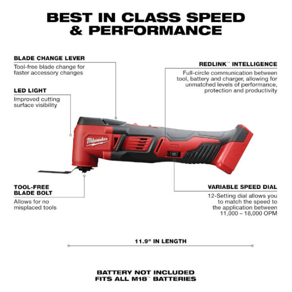 Milwaukee 2626-20 M18 Multi-Tool - Tool Only