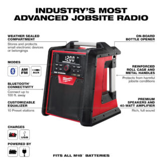 Milwaukee 2792-20 M18 Jobsite Radio/Charger - Tool Only