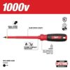 Milwaukee 48-22-2221 1/4" Slotted - 6" 1000V Insulated Screwdriver