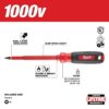 Milwaukee 48-22-2253 #3 Square Drive - 6" 1000V Insulated Screwdriver