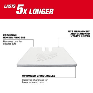 Milwaukee 48-22-1933 Drywall Utility Knife Blades 5-Pack