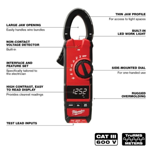 Milwaukee 2237-20 Clamp Meter with True-RMS