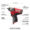Milwaukee 2454-20 M12 FUEL 3/8" Impact Wrench - Tool Only