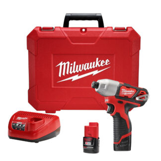 Milwaukee 2462-22 M12™ 1/4” Hex Impact Driver Kit