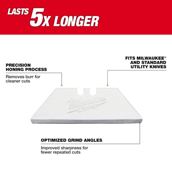 Milwaukee 48-22-1933 Drywall Utility Knife Blades 5-Pack (1) Milwaukee 48-22-1954 Carton Utility Knife Blades-50 Pack