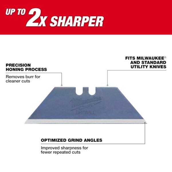 Milwaukee 48-22-1933 Drywall Utility Knife Blades 5-Pack Milwaukee 48-22-1933 Drywall Utility Knife Blades 5-Pack