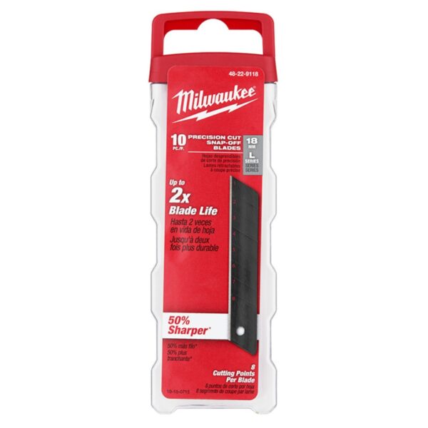 Milwaukee 48-22-9118 Pro Snap Blade 18mm 10-Pack