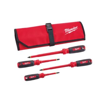Milwaukee 48-22-2204 1000V Insulated Screwdriver Set with Roll Pouch 4-Piece