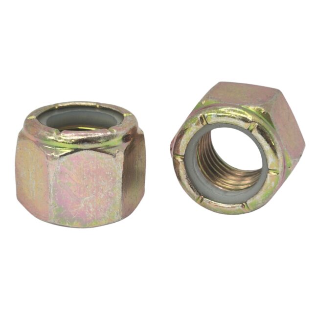 Nylon Lock Nuts Yellow Zinc