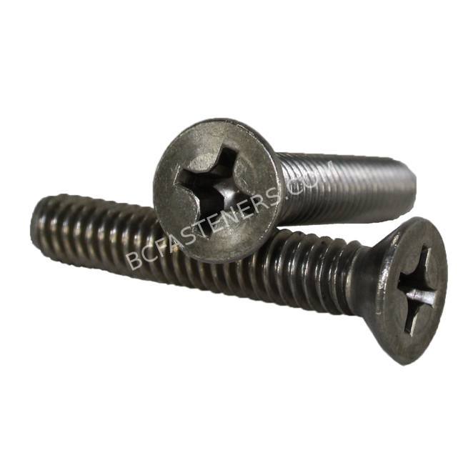 1/4-20 5/16" to 2" Phillips countersunk screws flat head bolts stainless steel 