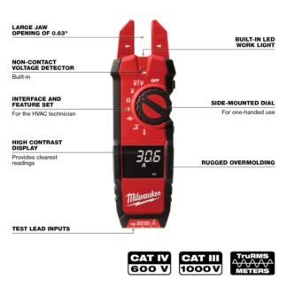 Milwaukee 2206-20NST Fork Meter for HVAC/R