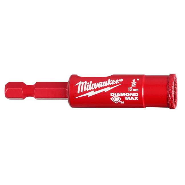Milwaukee 49-56-0501 1/4" Diamond Max Hole Saw – 2-Pack, Diamond Grit For Hard Materials