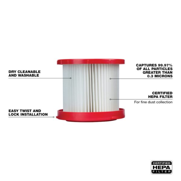 Milwaukee 49-90-1900 Cordless Vacuum Filter Milwaukee 49-90-1900 Cordless Vacuum Filter