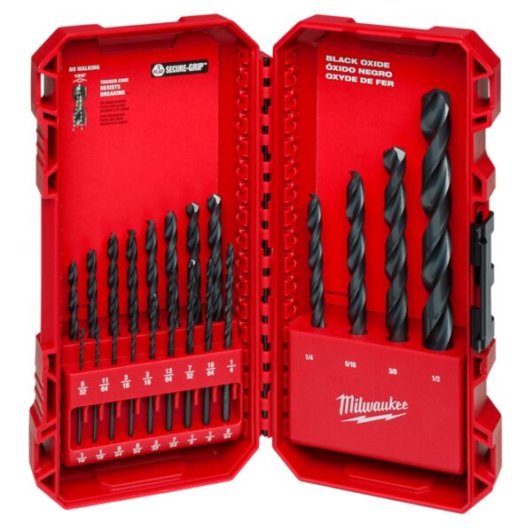 Milwaukee 48-89-2801 THUNDERBOLT Black Oxide Drill Bit Set 21-Piece Milwaukee 48-89-2801 THUNDERBOLT Black Oxide Drill Bit Set 21-Piece