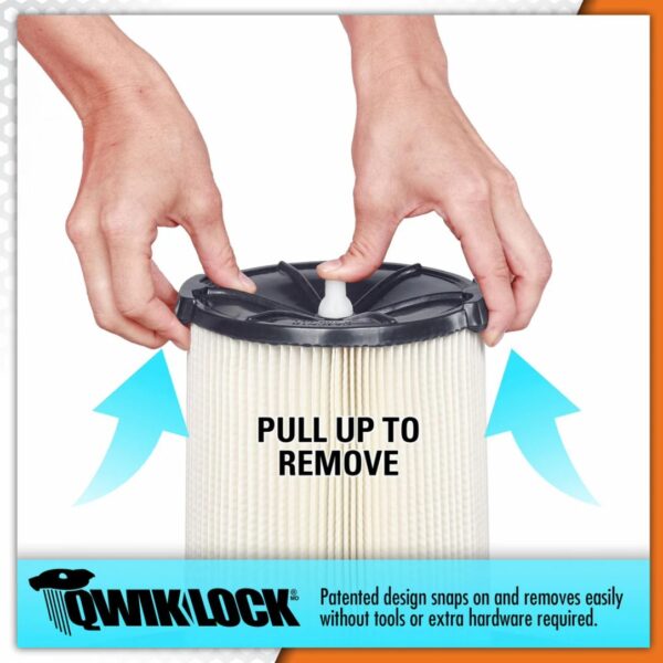 Ridgid 72947 / Model VF4000 Everyday Dirt 1-Layer Pleated Paper Filter