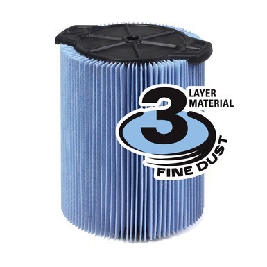 Ridgid VF5000 Fine Dust 3-Layer Pleated Paper Filter