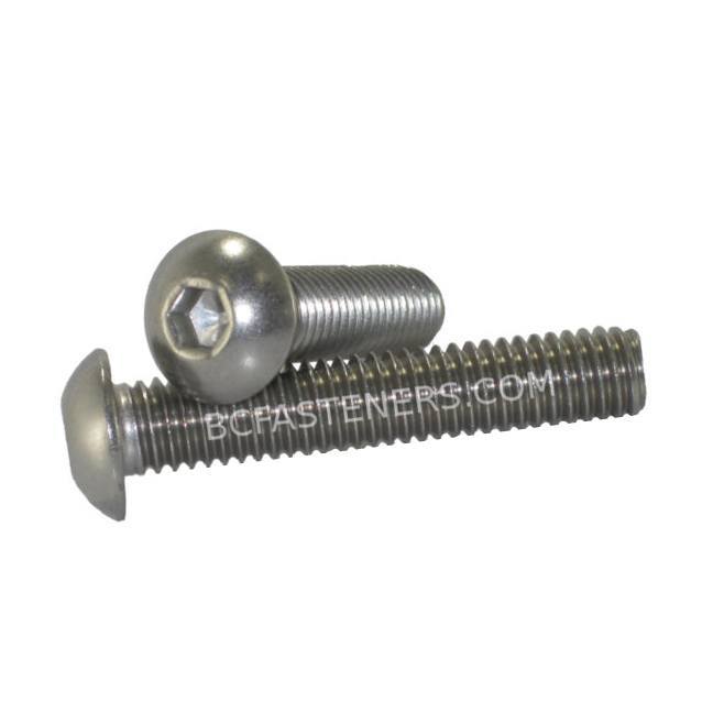 M6 x 1.00 x 16 MM Coarse Socket Button Hd Cap Screw Stainless 18-8 FT 