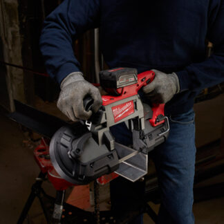 Milwaukee 2729-20 M18 FUEL Deep Cut Band Saw In Use 1