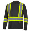 Pioneer Hi-Viz BIRDSEYE Polyester Long-Sleeve Safety Shirt