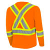 Pioneer Hi-Viz BIRDSEYE Polyester Long-Sleeve Safety Shirt