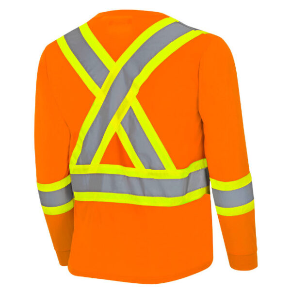 Pioneer Hi-Viz BIRDSEYE Polyester Long-Sleeve Safety Shirt