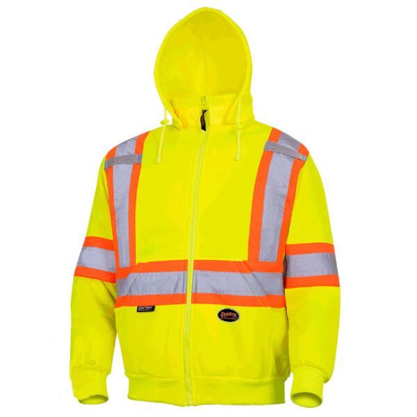 Pioneer Polyester Fleece Hi-Viz Hoodie