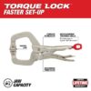 Milwaukee 48-22-3522 TORQUE-LOCK 6" Locking C-Clamp with Swivel Jaws