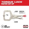 Milwaukee 48-22-3521 11" TORQUE LOCK Locking C-Clamp Swivel Jaws