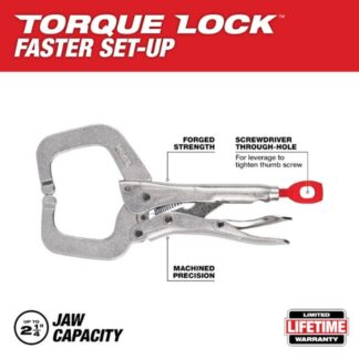 TORQUE-LOCK Locking C-Clamp Regular Jaws
