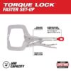 Milwaukee 48-22-3531 11" TORQUE LOCK Locking C-Clamp with Regular Jaws