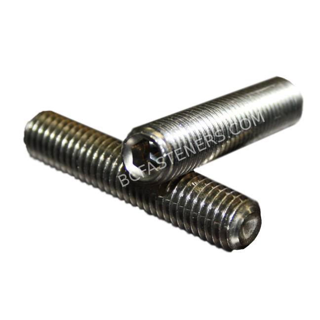 18-8 Stainless Steel Set Screw Cup Point 7/8 Length #10-32 Threads Plain Finish Hex Socket Drive Pack of 10 Vented